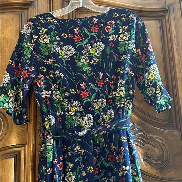 Jonathan Martin Like NEW Elegant Flow Floral High Low Dress - Navy Green Yellow - Picture 10 of 10